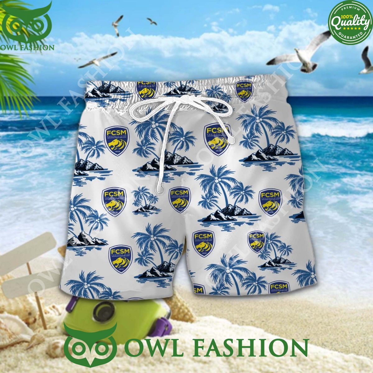 FC Sochaux-Montbeliard Coconut Island Limited Ligue 1 Hawaiian Shirt