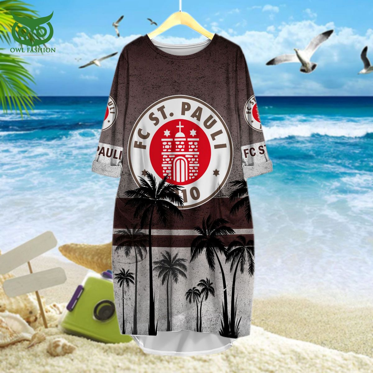 FC St. Pauli Bundesliga Champion 3D Hawaiian Tshirt Shorts