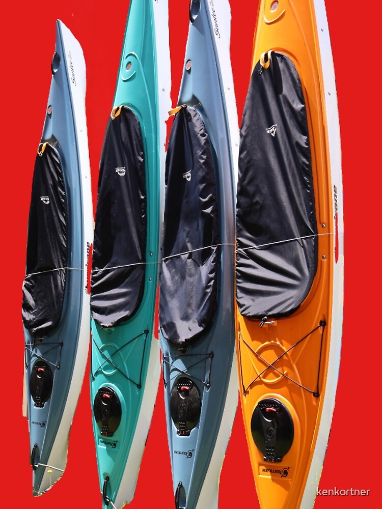 Kayaks at attention by kenkortner