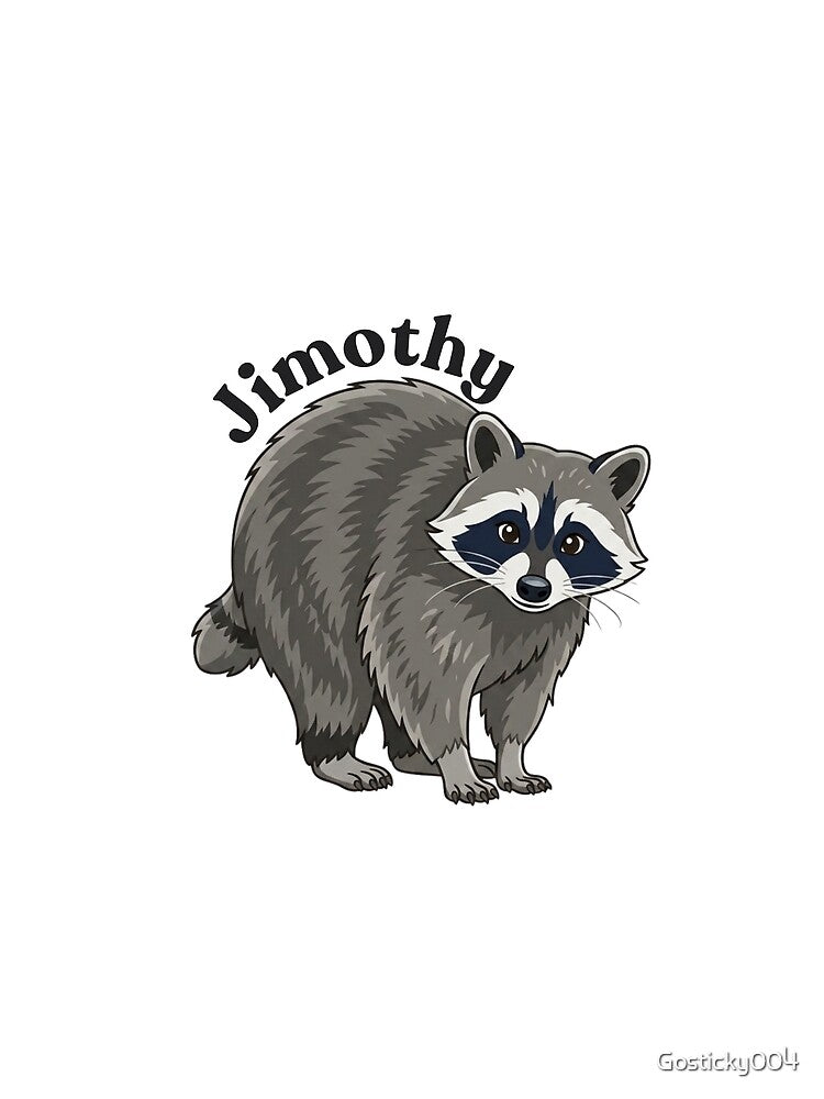 Round Raccoon Funny Sticker | Built Like a Potato Meme | Cute Trash Panda Cartoon by Gosticky004
