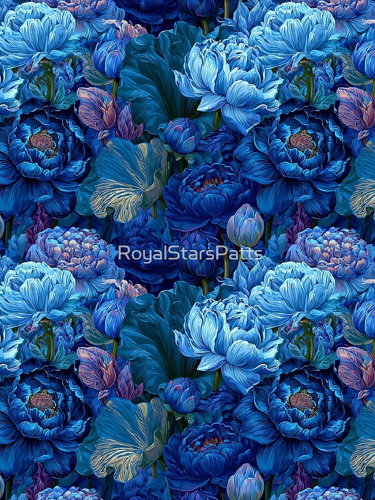 Bold Lotus Print - Tropical Flower Pattern - Bridesmaid Gifts by RoyalStarsPatts