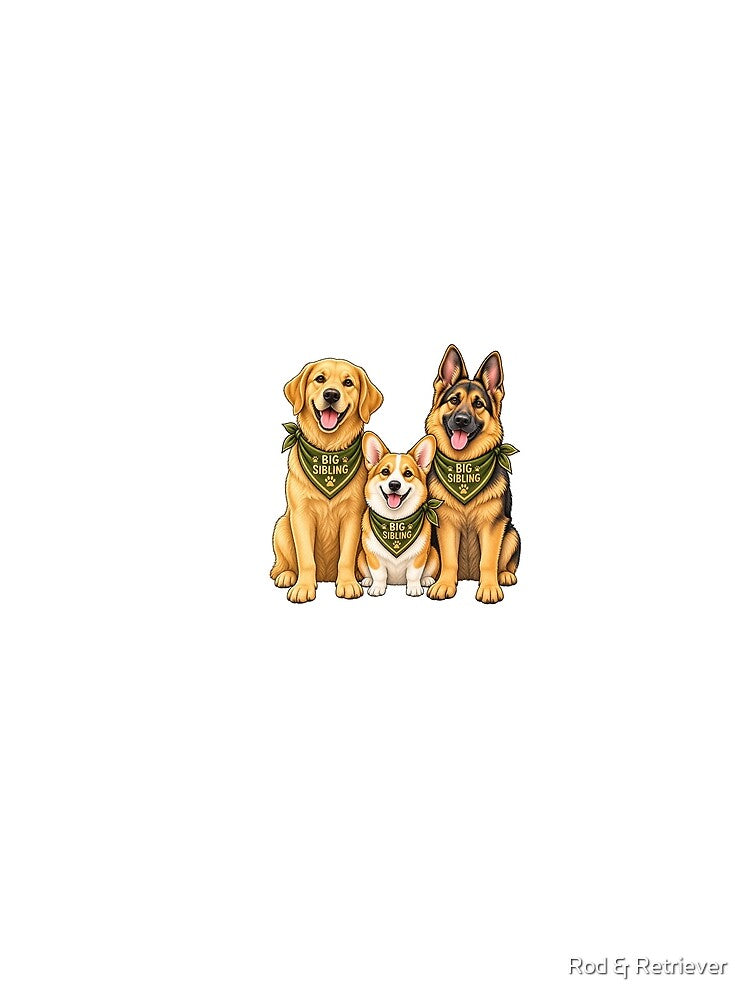 Promoted To Big Sibling Dog Baby Announcement Gift Design by Rod & Retriever