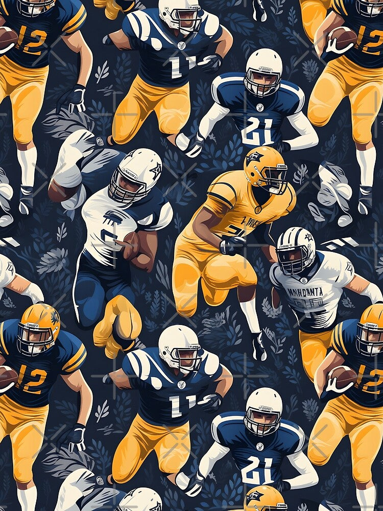 When The Leaves Are Blue—A Grand Overture. In the game of football, kickoff season is the grand overture.  Autumn Leaves Design and Fall Pattern by ignasirus