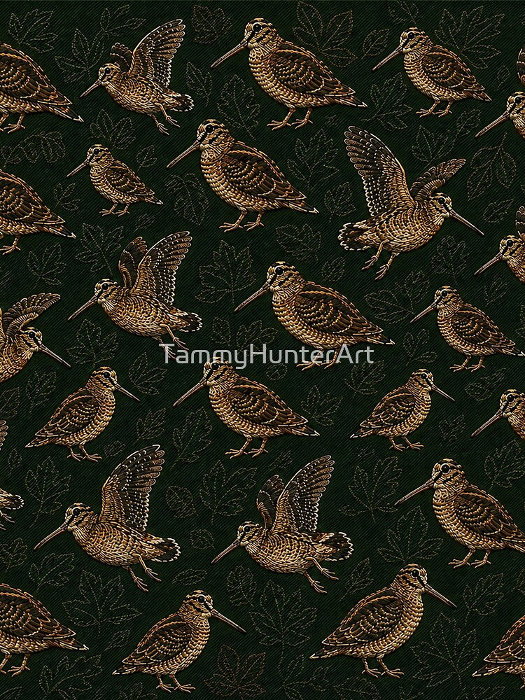 Vintage Woodcock Hunting Pattern by TammyHunterArt
