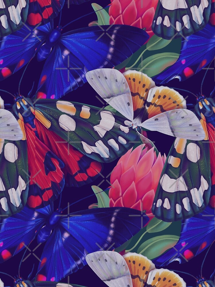 Evening Blooming Flowers and Moths by madtoyman