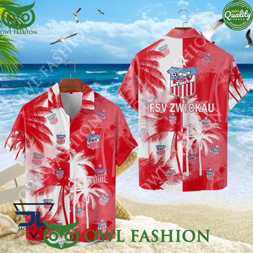 FSV Zwickau German professional football club Coconut tree Hawaiian Shirt