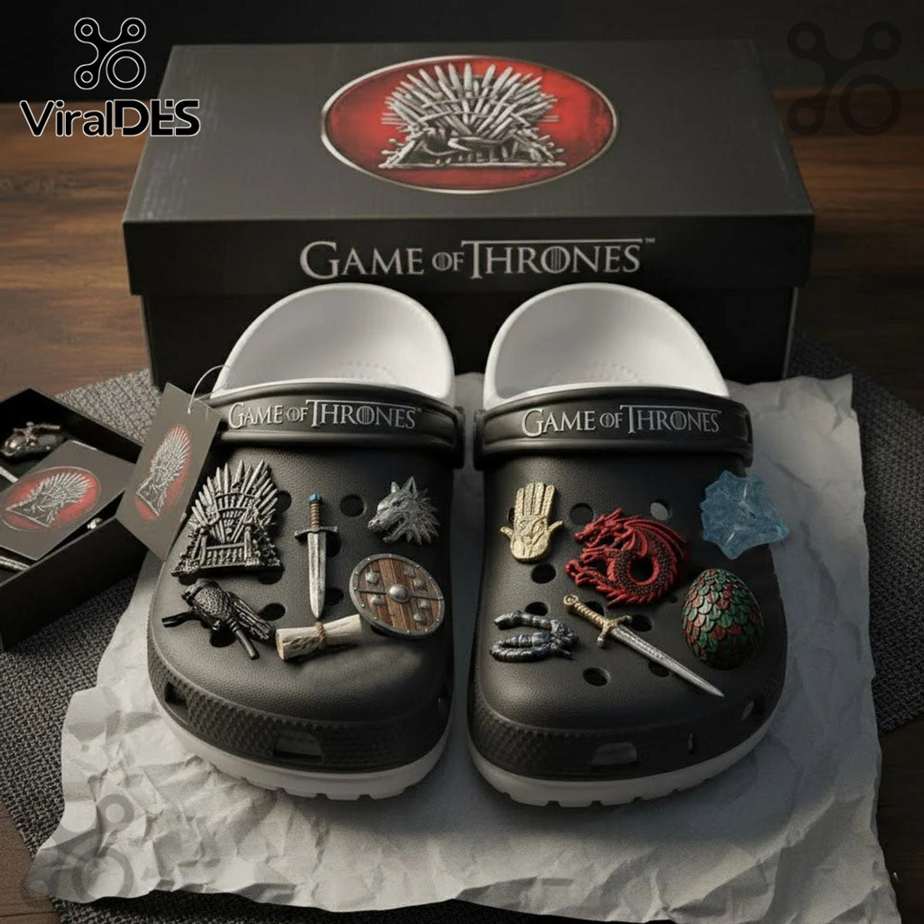 Game of Thrones Premium Crocs Clogs With Charms
