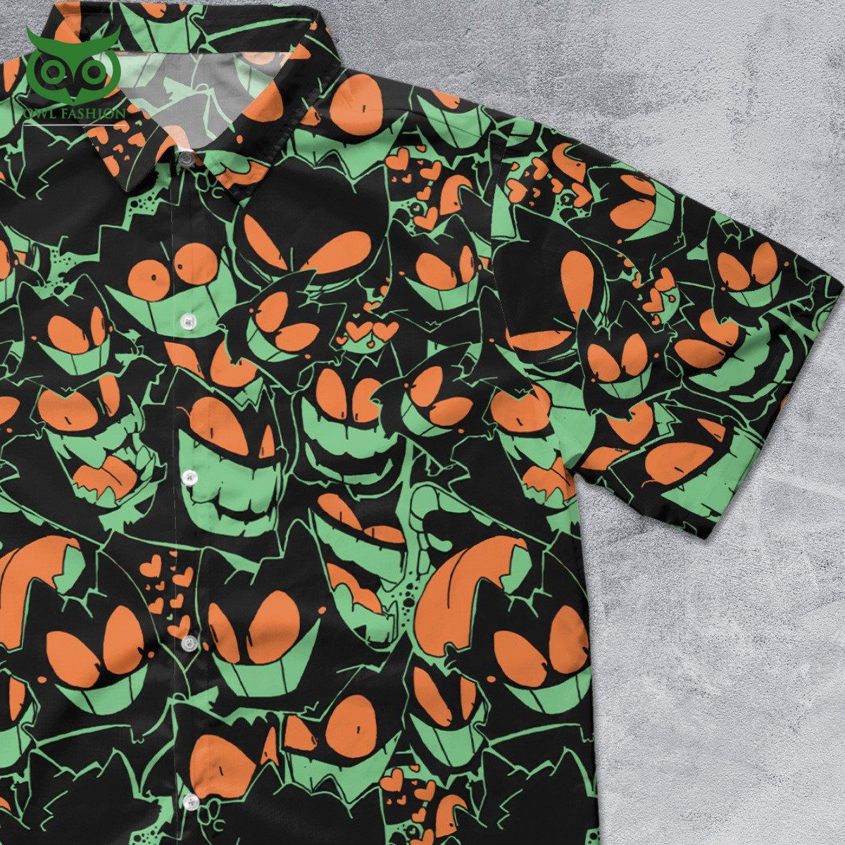 Gengar Luv Patterns Button Down Shirt