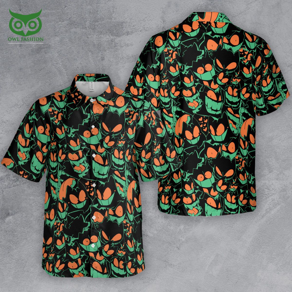 Gengar Luv Patterns Button Down Shirt