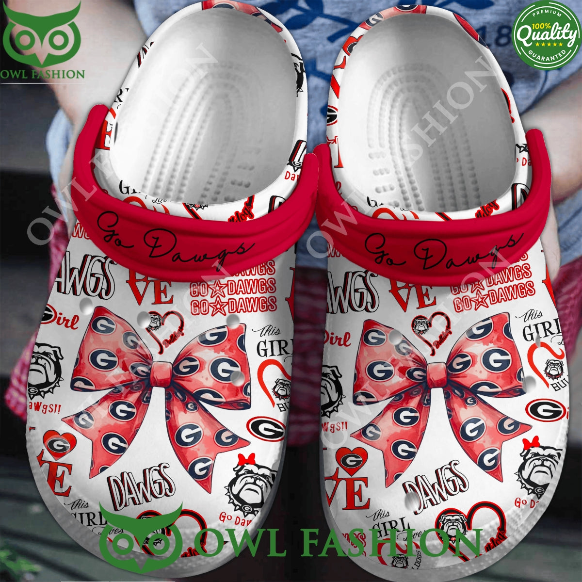 Go Dawgs Girl Georgia Bulldogs football crocs