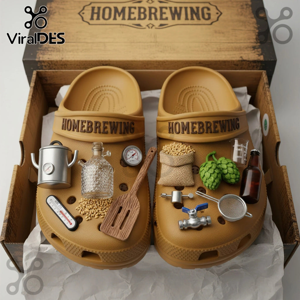 Homebrewing Premium Crocs Clogs With Charms