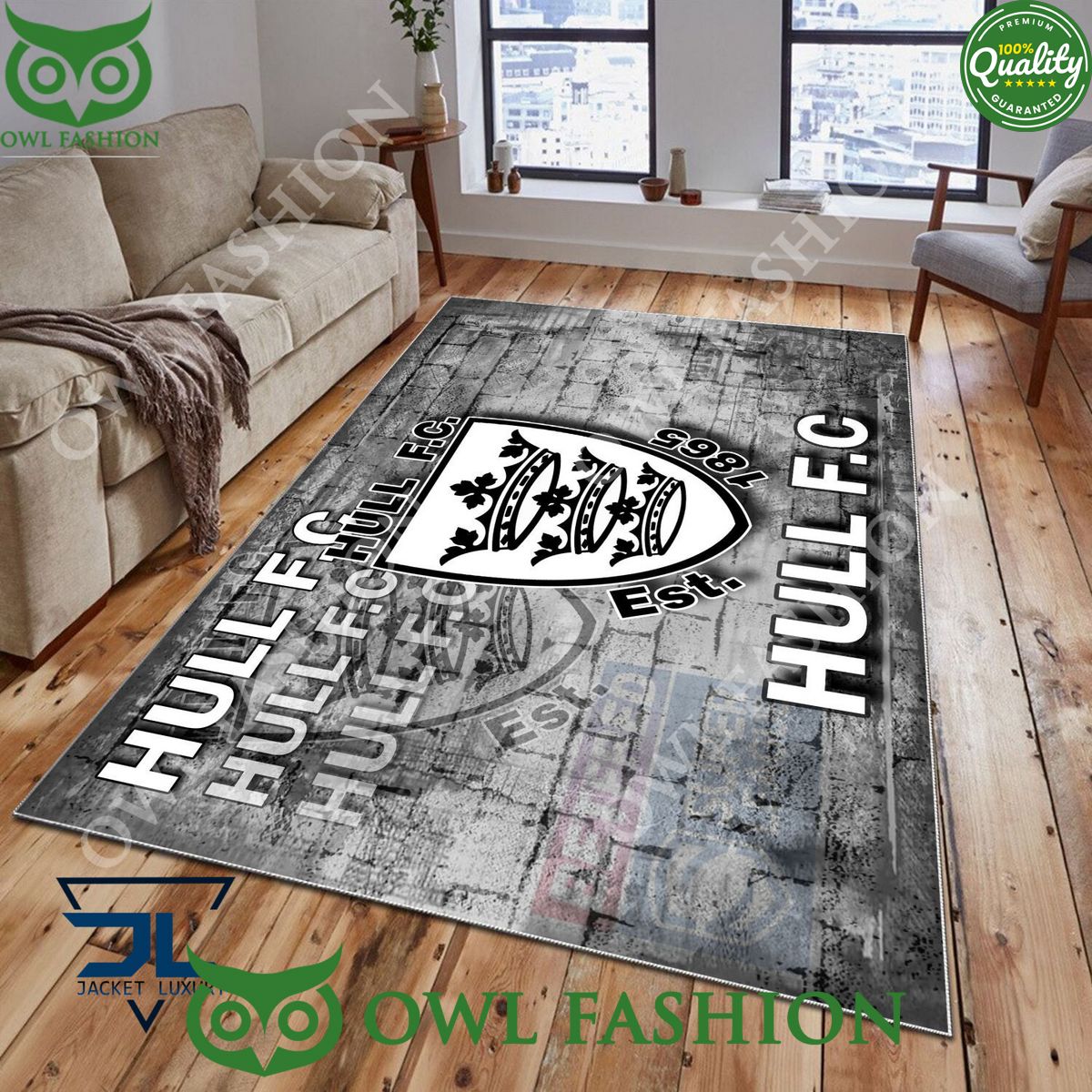Hull F.C Super League Rugby Carpet Rug