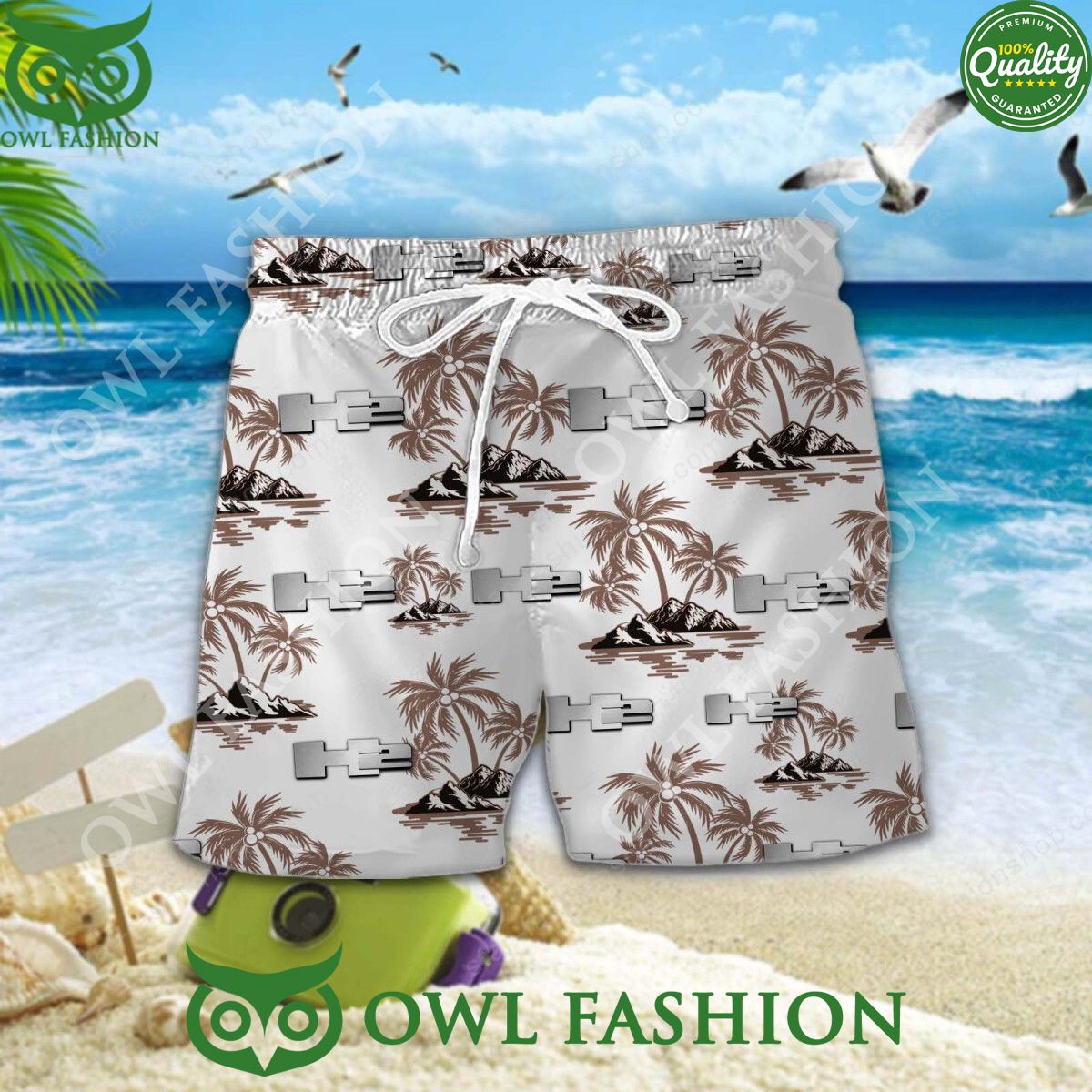 Hummer H2 SUV Legend Hawaiian shirt and short Custom Color