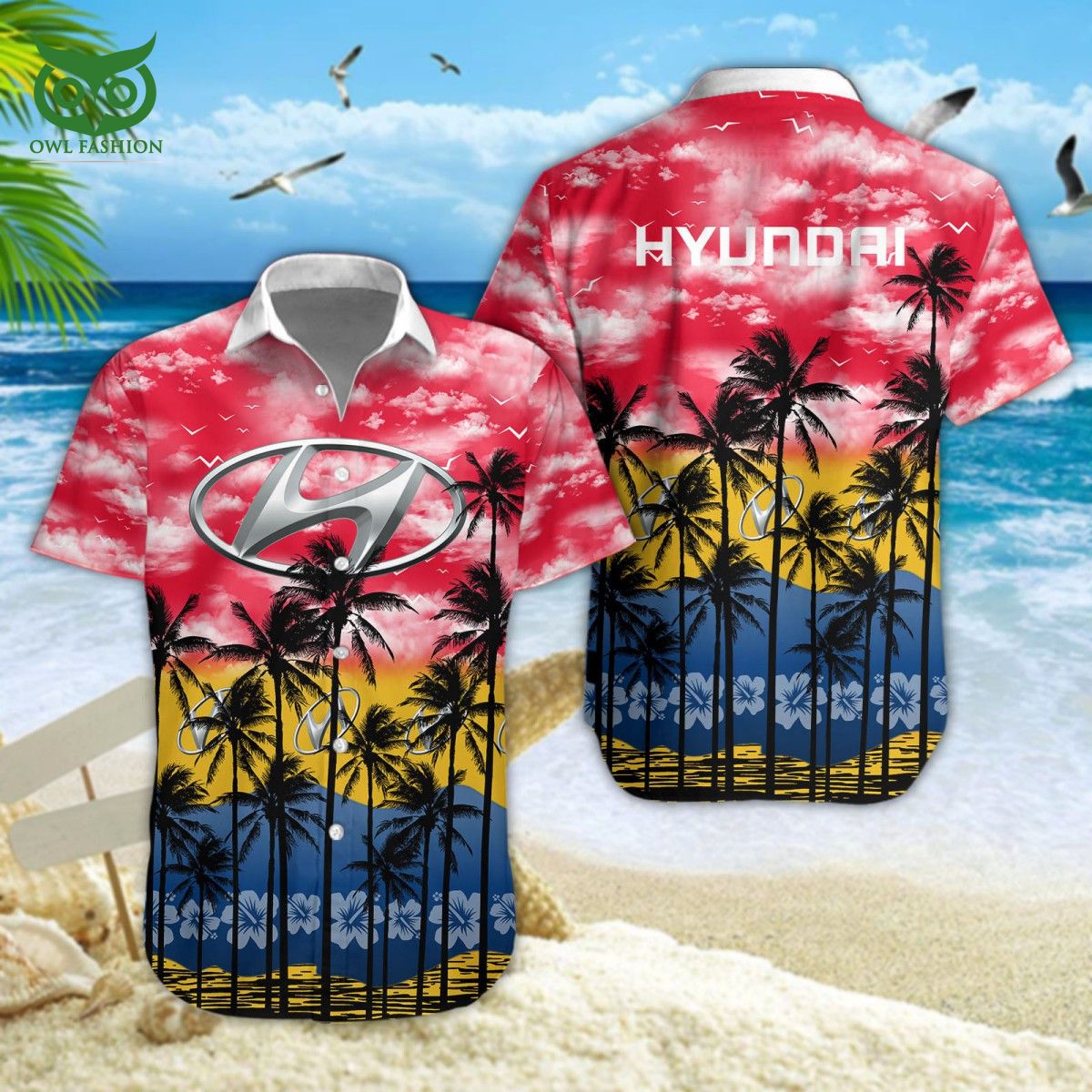 Hyundai Car Brand Premium Hawaiian Shirt Short