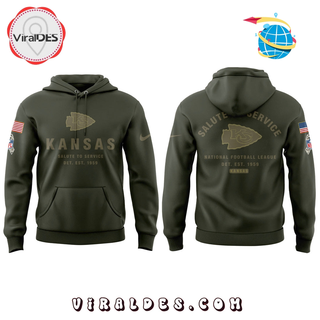 Kansas City Chiefs Salute To Service Hoodie 2025
