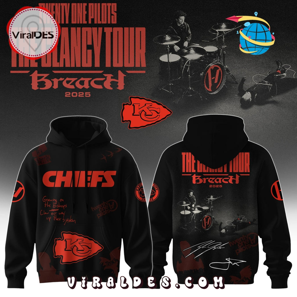Kansas City Chiefs x Twenty One Pilots Signatures Hoodie, Long Pant