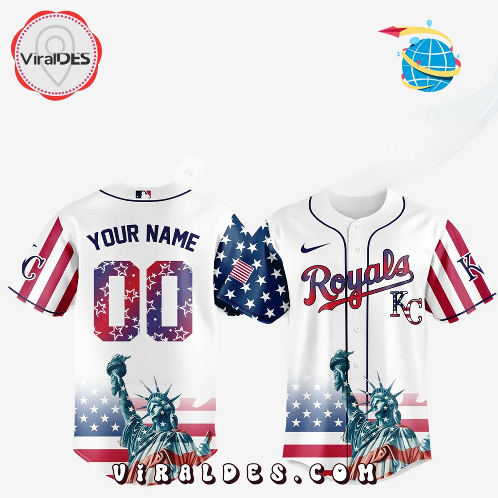 Kansas City Royals Custom Independence Day Baseball Jersey