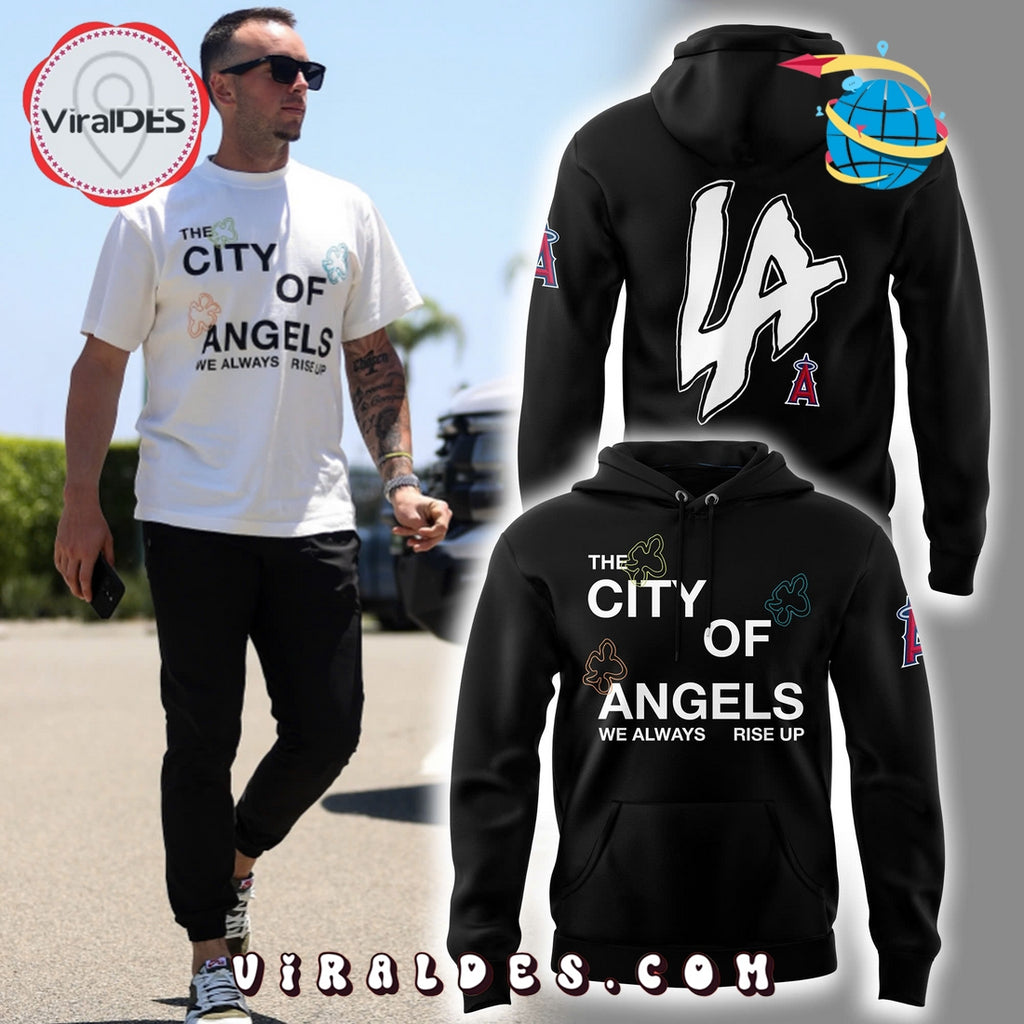 LA Angels The City Of Angel 2025 Black Hoodie