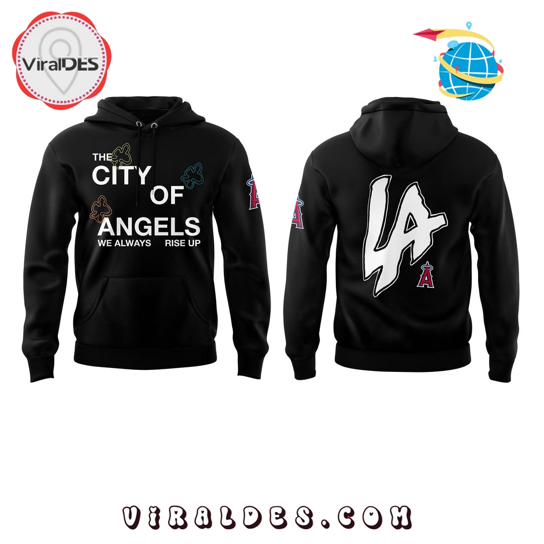LA Angels The City Of Angel 2025 Black Hoodie