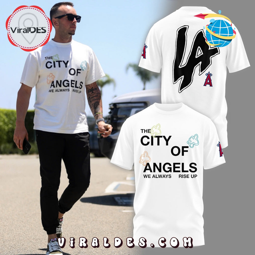 LA Angels The City Of Angel 2025 White Hoodie