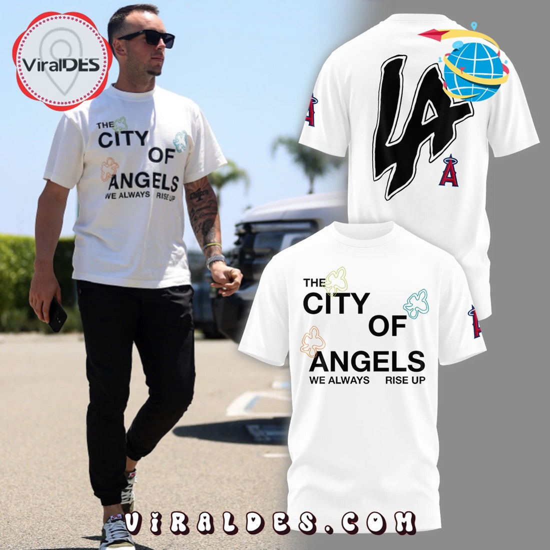 LA Angels The City Of Angel 2025 White Hoodie