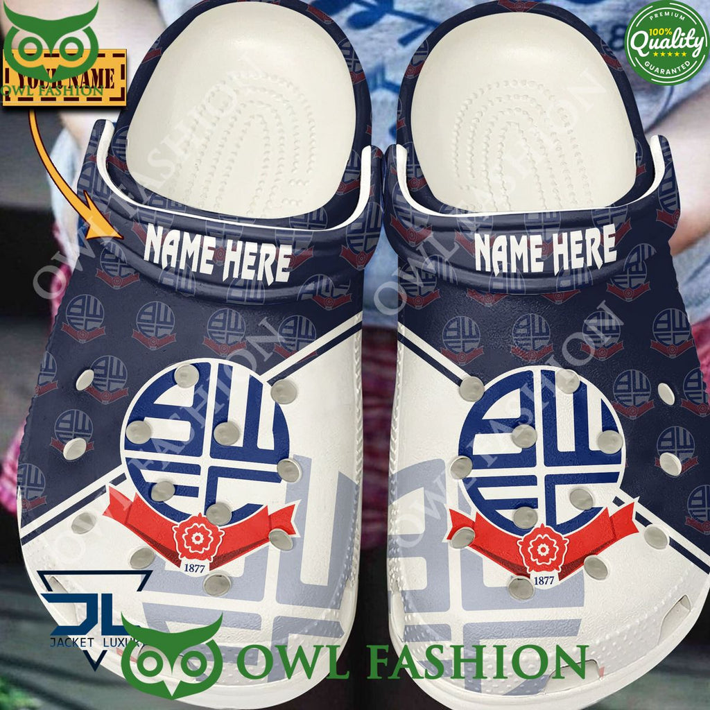 League One Bolton Wanderers FC 1877 Custom Name Croc