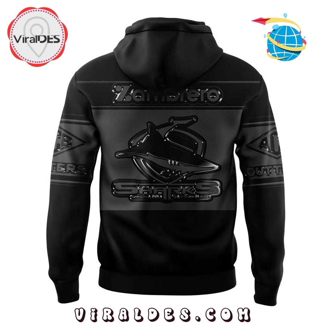 Limited Edition Cronulla Sharks Back In Black Hoodie And Pants