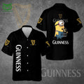 Limited Funny Minion Loves Guinness Hawaiian Shirt Gift For Beer Drinkers