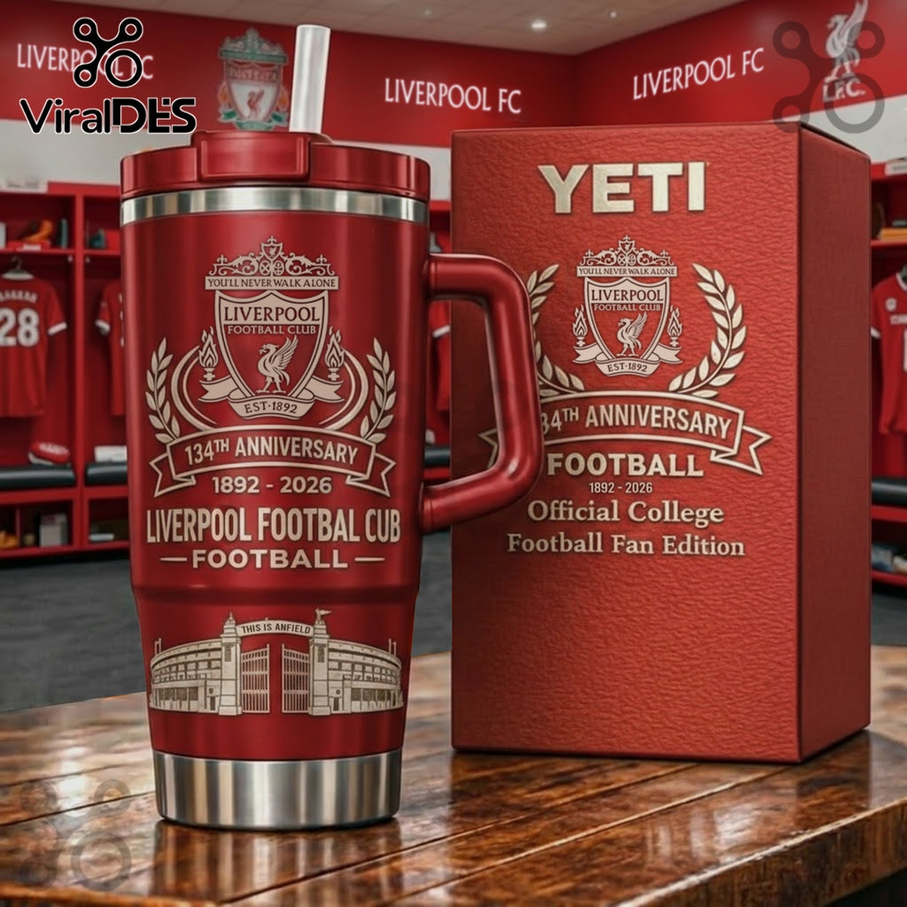 Liverpool FC 134th Anniversary Football Fan Edition College Tumbler