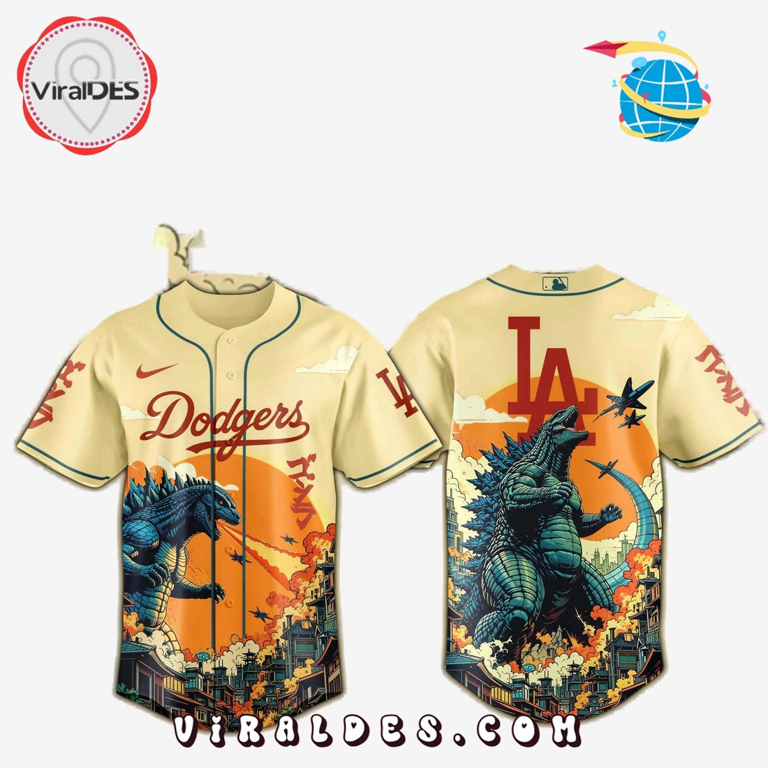 Los Angeles Dodgers 2025 Godzilla Limited Edition Jersey