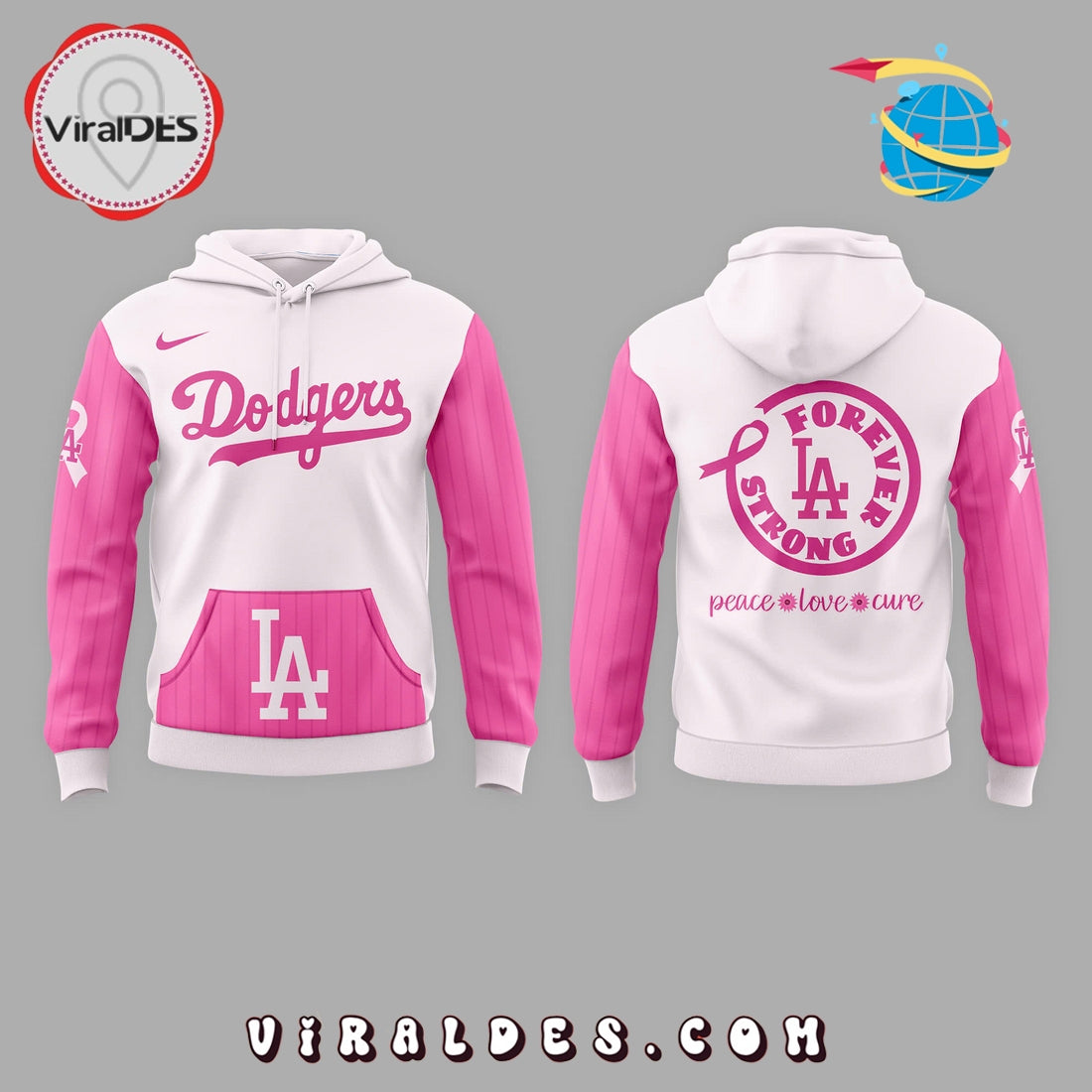 Los Angeles Dodgers Cancer Awareness Night Hoodie, Long Pants