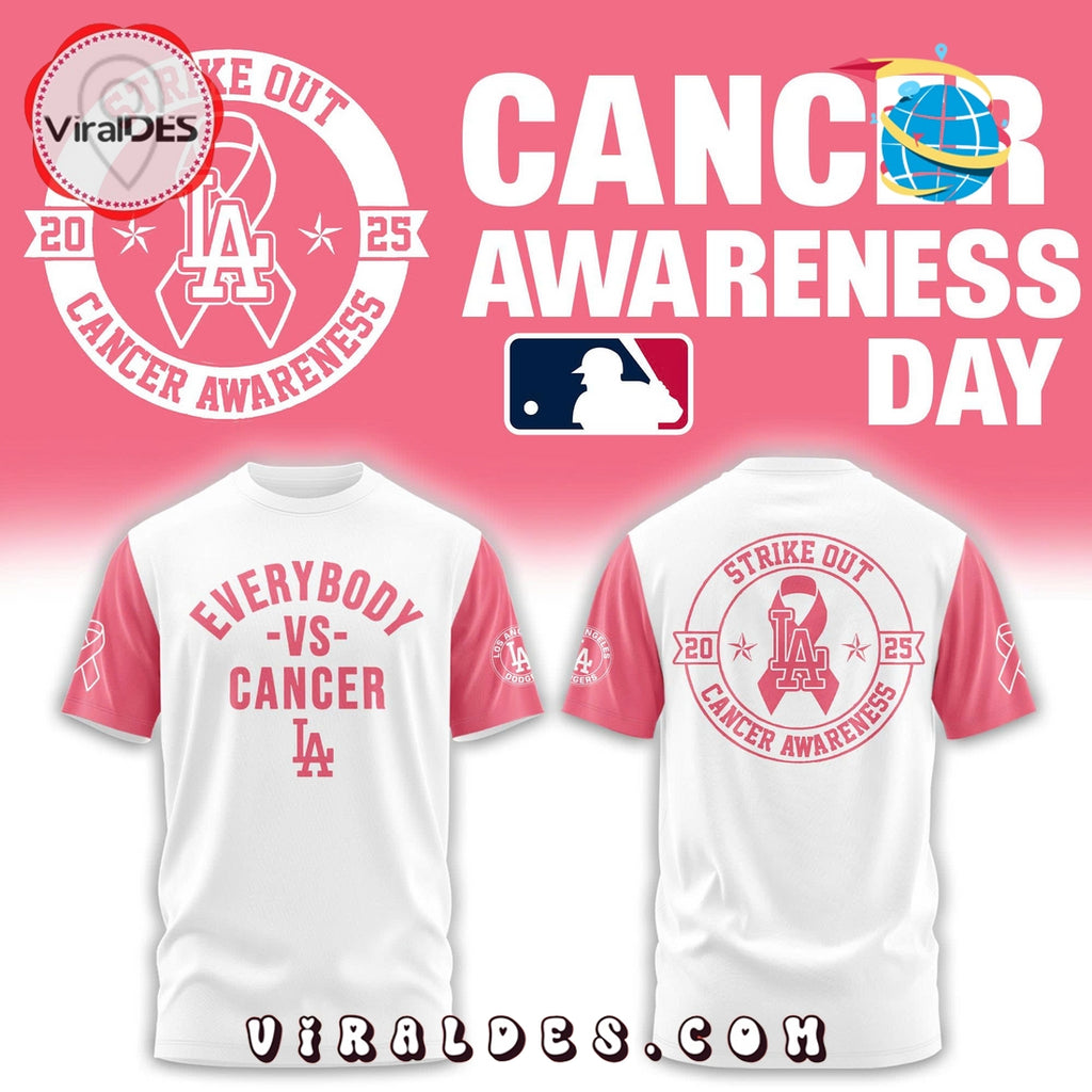 Los Angeles Dodgers Everybody vs Cancer Awareness Day Hoodie