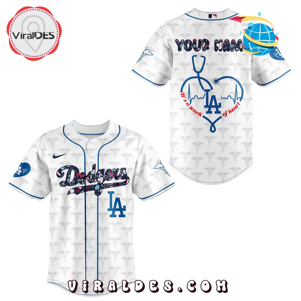 Los Angeles Dodgers Nurses Night White Baseball Jersey