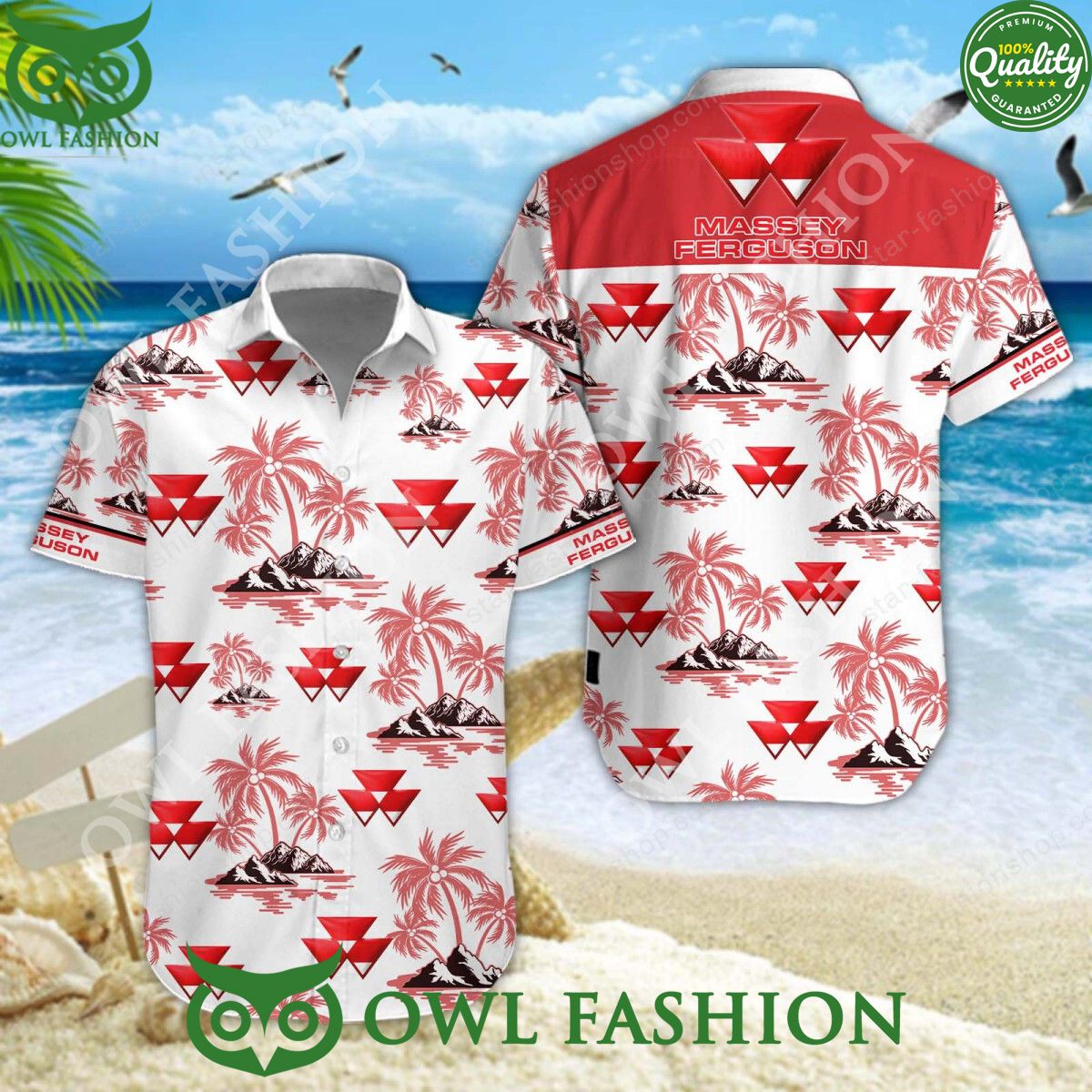 Massey Ferguson 1953 American agricultural machinery hawaiian shirt and short