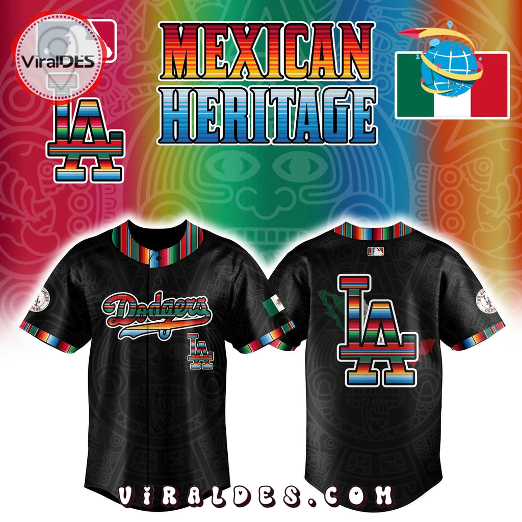 Mexican Heritage x Los Angeles Dodgers Night Baseball Jersey
