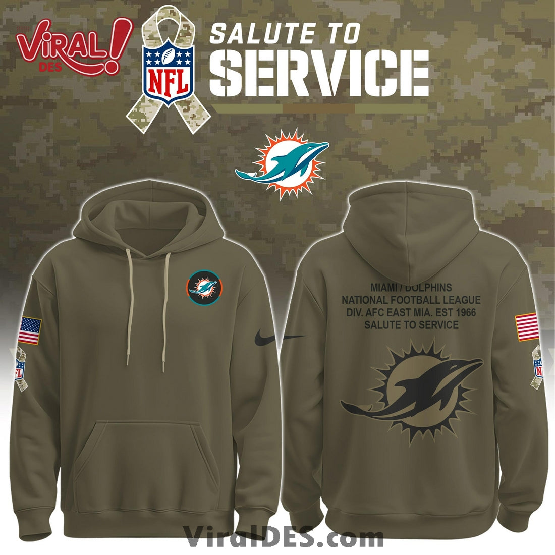 Miami Dolphins Salute To Service Limited Edition Shirt