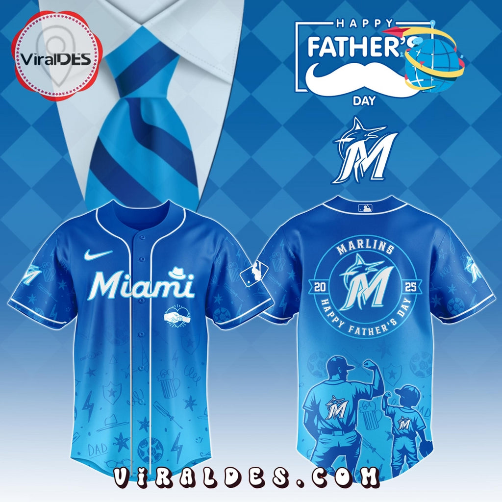 Miami Marlins 2025 Father’s Day Baseball Jersey