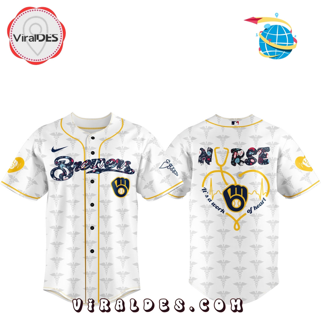 Milwaukee Brewers Nurses Night Baseball Jersey Limited Edition