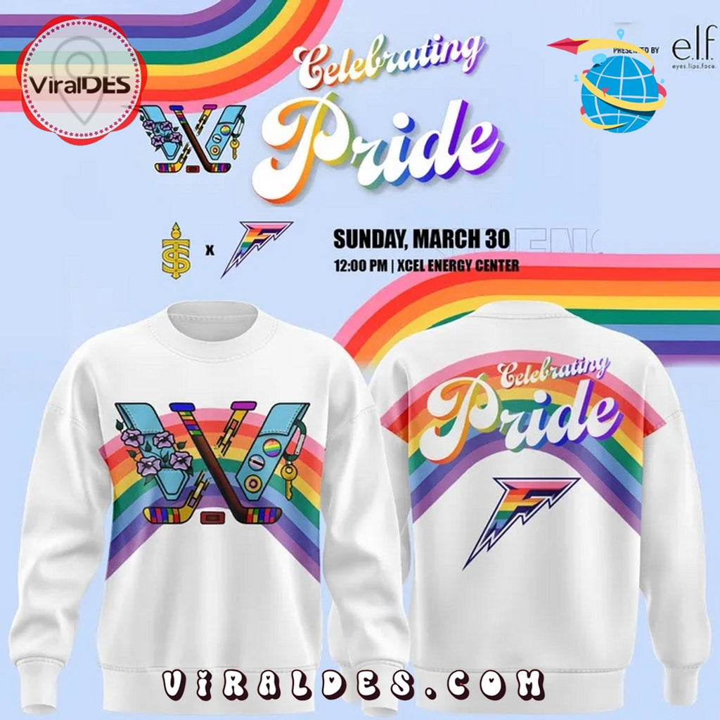 Minnesota Frost PWHL x ELI Adult Pride White Hoodie