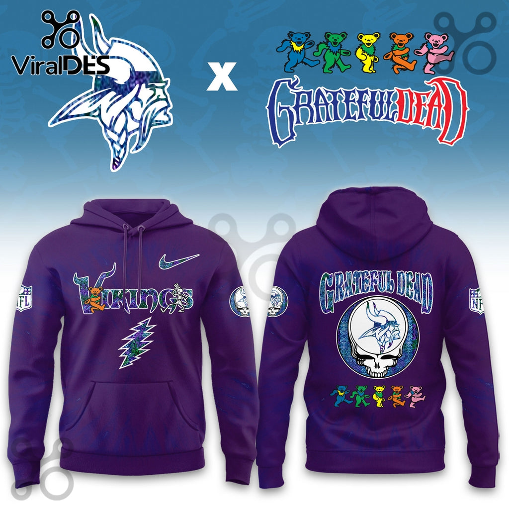 Minnesota Vikings Grateful Dead Limited Hoodie 2025