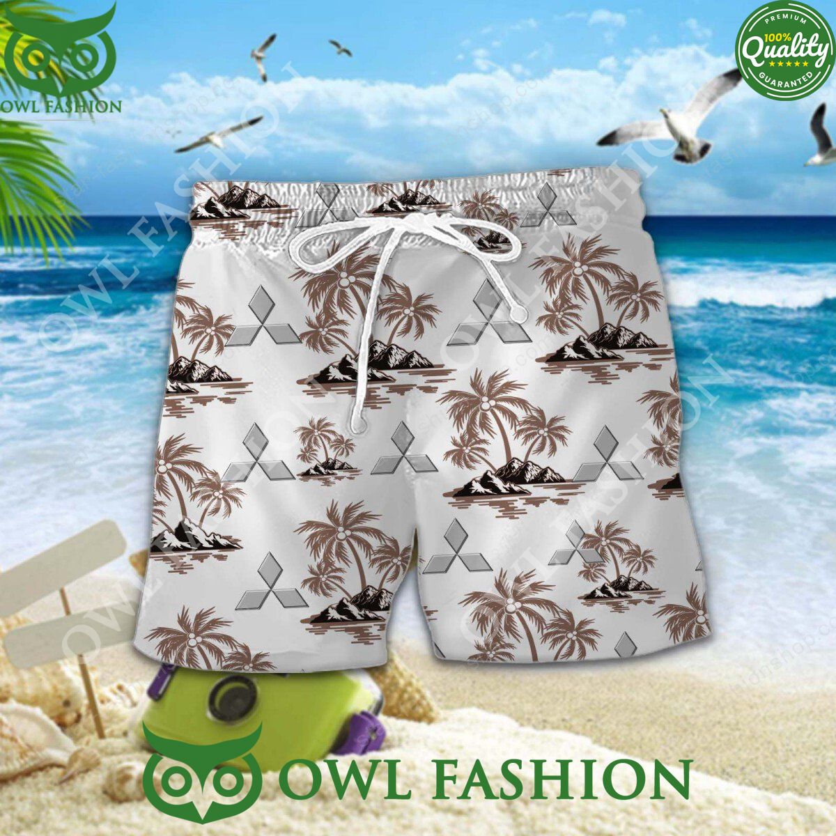 Mitsubishi Luxury Car Manufacturer Limited Hawaiian Shirt Shorts