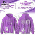 Montreal Canadiens Hockey Fights Cancer Purple Ribbon Hoodie