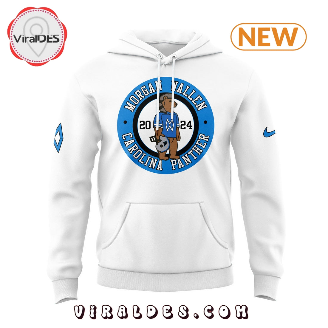 Morgan Wallen x Carolina Panthers White Hoodie