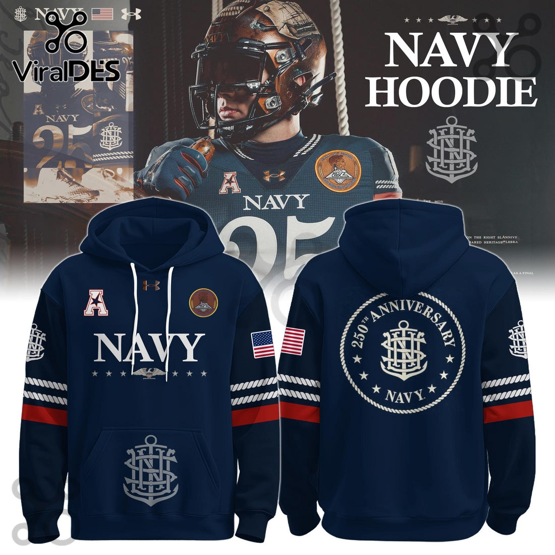 Navy Midshipmen x 250th Anniversary Limited Edition Hoodie