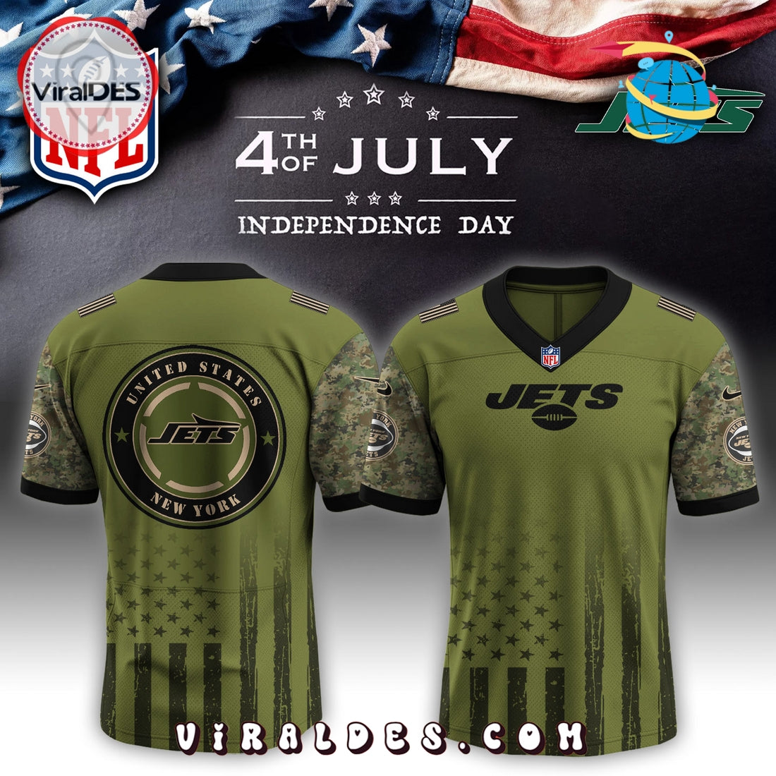 New York Jets x Independence Day 2025 Baseball Jersey