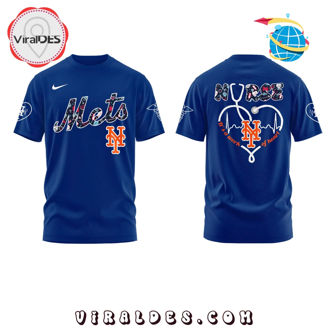 New York Mets Nurses Night Navy Hoodie