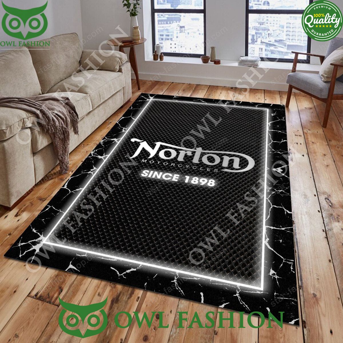 Norton Trending 2024 Motorcycle Premium Rug Carpet