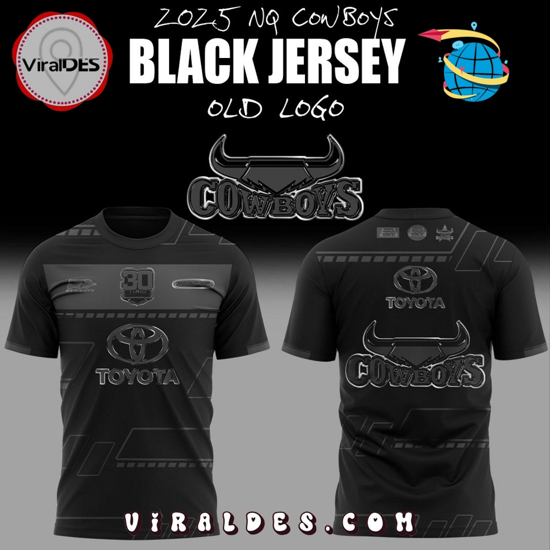 NQ Cowboys Back In Black Old Logo Hoodie 2025