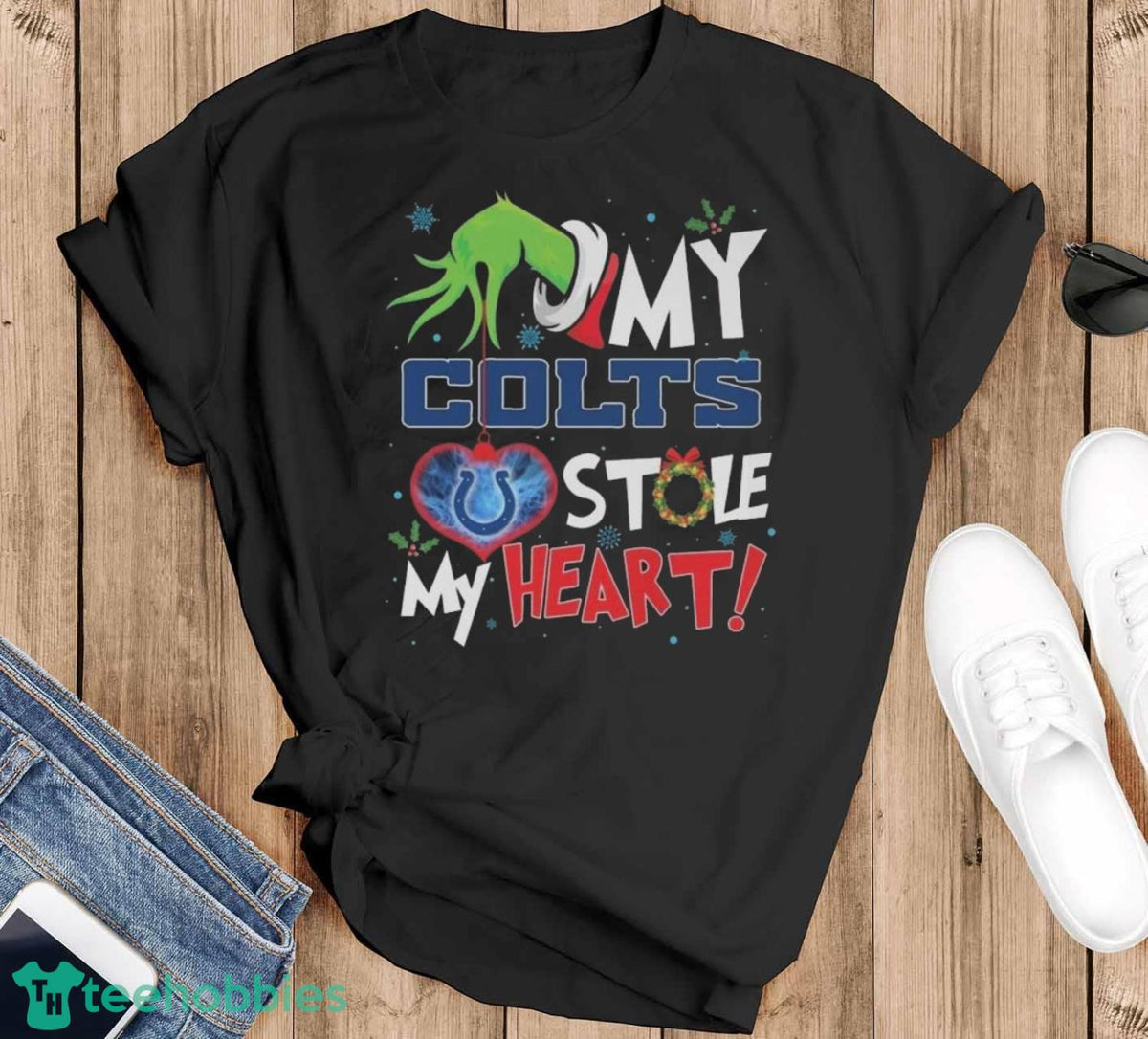 Grinch Hand My Indianapolis Colts Stole My Heart Football 2024 Shirt