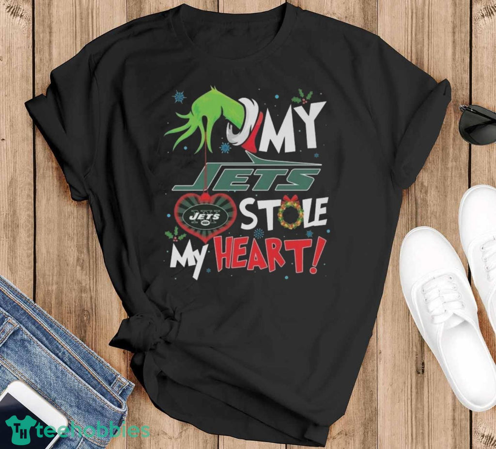 Grinch Hand My New York Jets Stole My Heart Football 2024 Shirt